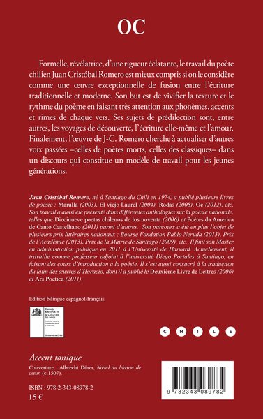 OC, - Édition bilingue espagnol/français (9782343089782-back-cover)