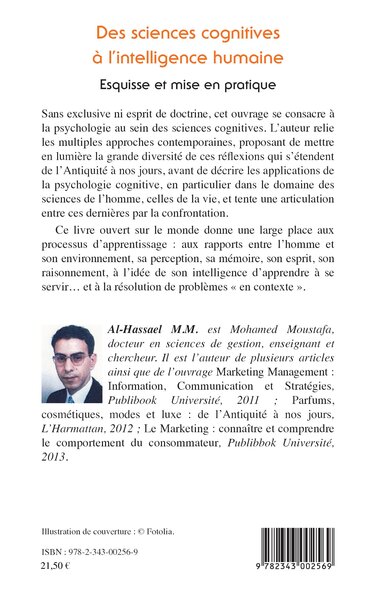Des sciences cognitives à l'intelligence humaine, Esquisse et mise en pratique (9782343002569-back-cover)