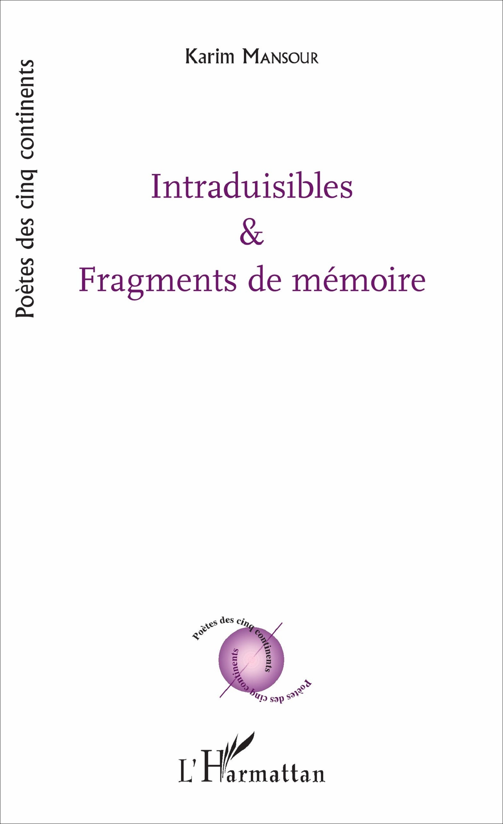 Intraduisibles et fragments de mémoire (9782343091198-front-cover)