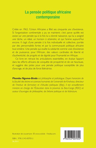 La pensée politique africaine contemporaine (9782343007052-back-cover)