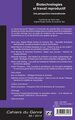 Cahiers du Genre, Biotechnologies et travail reproductif, Une perspective transnationale (9782343035581-back-cover)