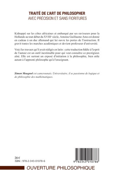 Traité de l'art de philosopher avec précision et sans fioritures (9782343010786-back-cover)