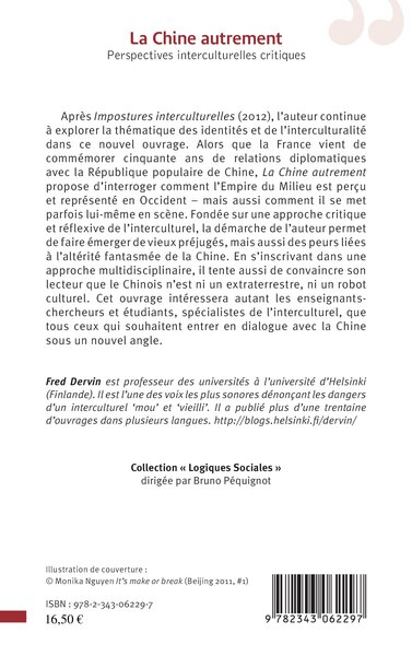 La Chine autrement, Perspectives interculturelles critiques (9782343062297-back-cover)