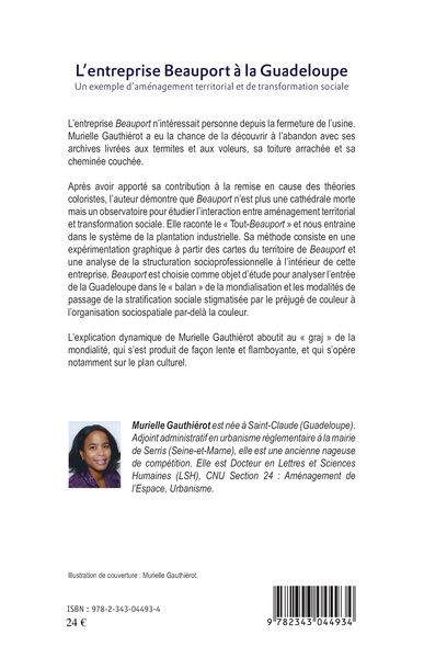 L'entreprise Beauport à la Guadeloupe, Un exemple d'aménagement territorial et de transformation sociale (9782343044934-back-cover)
