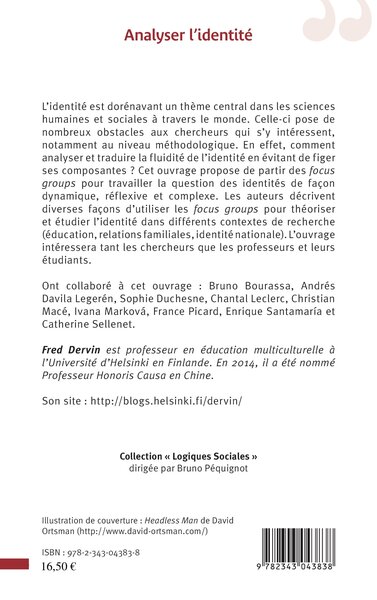 Analyser l'identité, Les apports du focus group (9782343043838-back-cover)