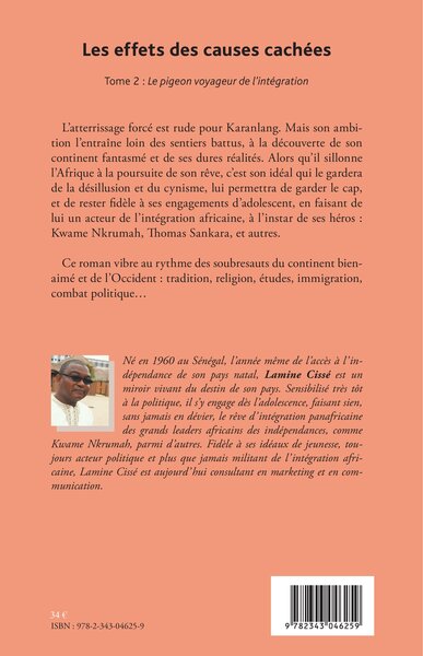 Les effets des causes cachées, Tome 2 - Le pigeon voyageur de l'intégration (9782343046259-back-cover)