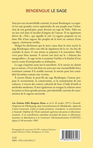Bendengue le sage, Nouvelle (9782343053127-back-cover)