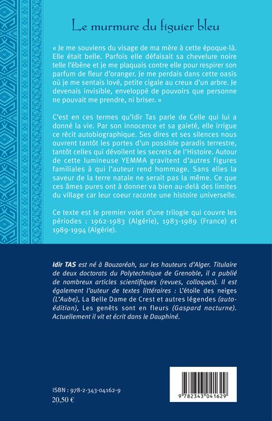 Le murmure du figuier bleu (9782343041629-back-cover)