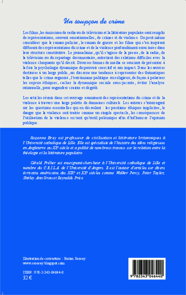 Un soupçon de crime, Représentation et médiatisations de la violence (9782343046440-back-cover)