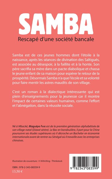 Samba rescapé d'une société bancale, Roman (9782343083599-back-cover)