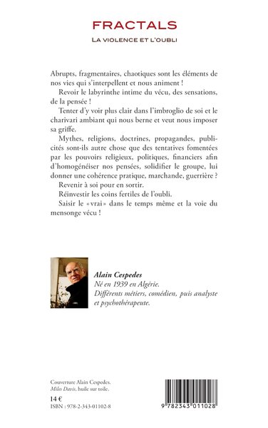 Fractals, La violence et l'oubli - Essai (9782343011028-back-cover)