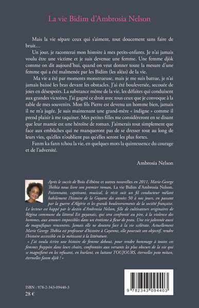 La vie Bidim d'Ambrosia Nelson (9782343094403-back-cover)