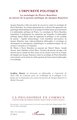 L'impureté politique, La sociologie de Pierre Bourdieu au miroir de la pensée politique de Jacques Rancière (9782343018423-back-cover)