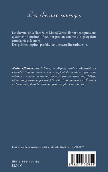 Les chevaux sauvages, Poèmes bilingues français et anglais - Traduction de Christine Tipper (9782343043821-back-cover)