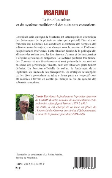 Msafumu, La fin d'un sultan et du système traditionnel des sultanats comoriens (9782343094960-back-cover)