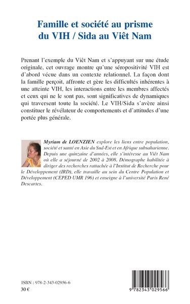 Famille et société au prisme du VIH / Sida au Viêt Nam (9782343029566-back-cover)