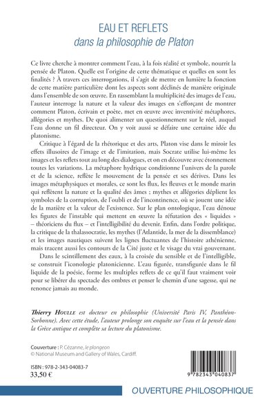 Eau et reflets, dans la philosophie de Platon (9782343040837-back-cover)