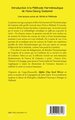 Introduction à la Méthode Herméneutique de Hans-Georg Gadamer, Une lecture suivie de Vérité et Méthode (9782343093116-back-cover)