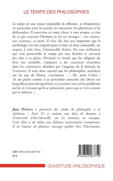 Le temps des philosophes (9782343067759-back-cover)