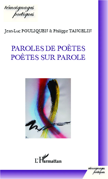 Paroles de poètes, poètes sur parole (9782343002330-front-cover)