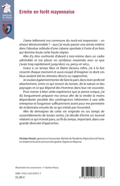 Ermite en forêt mayennaise (9782343078717-back-cover)