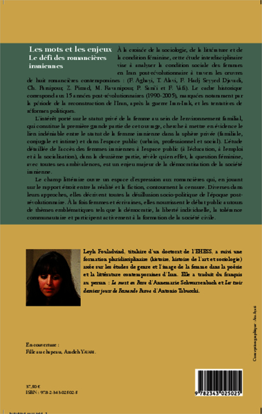 Les mots et les enjeux, Le défi des romancières iraniennes (9782343025025-back-cover)