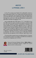 Aristote La Physique, livre VI, Tome 1 : Introduction et traduction (9782343038155-back-cover)