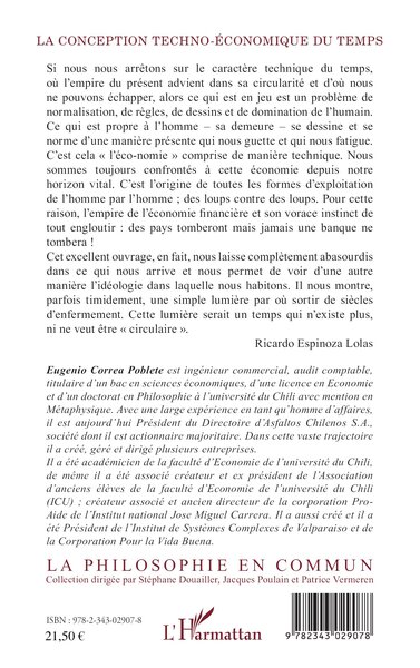 La conception techno-économique du temps (9782343029078-back-cover)