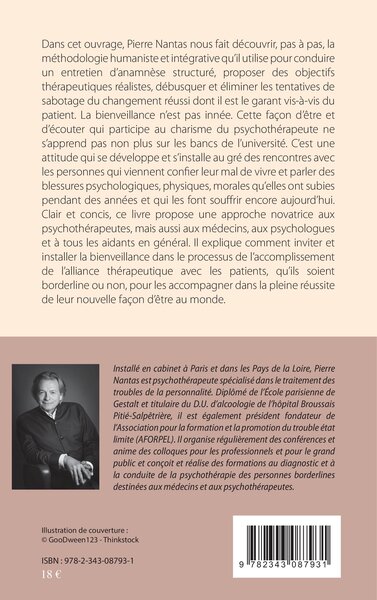 La bienveillance, Quand elle s'invite en psychothérapie (9782343087931-back-cover)