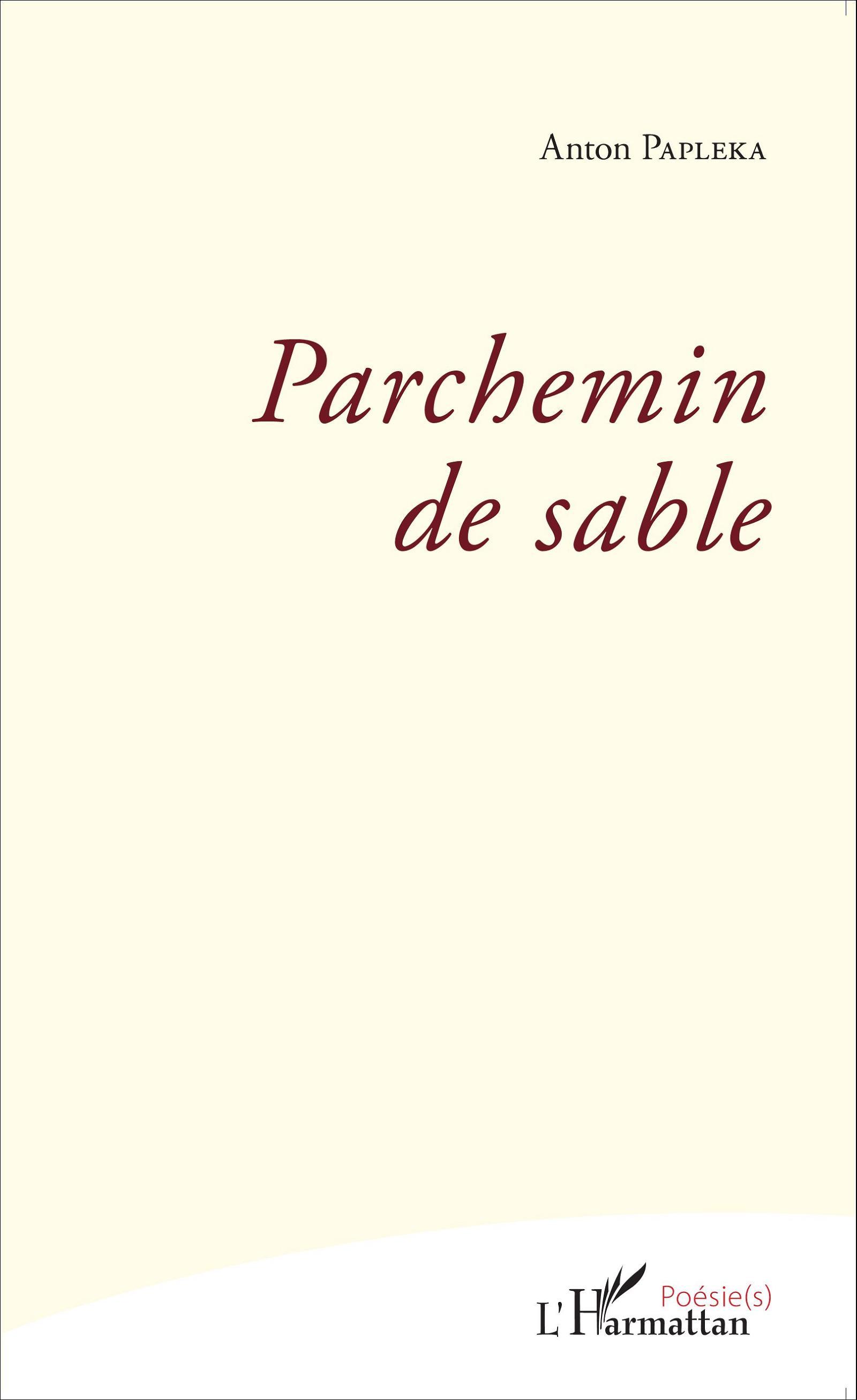 Parchemin de sable (9782343060729-front-cover)