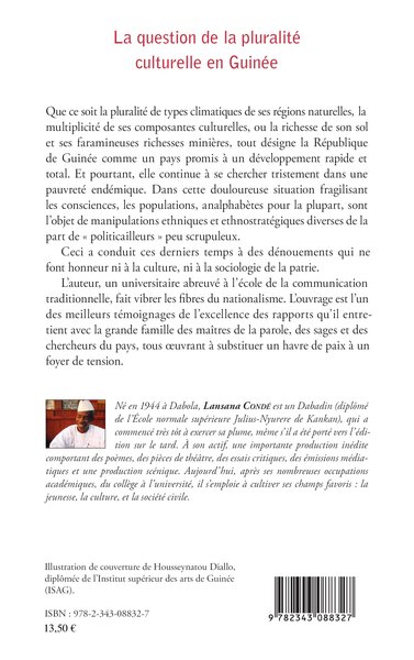 La question de la pluralité culturelle en Guinée (9782343088327-back-cover)