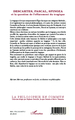 Descartes, Pascal, Spinoza et la question de l'effacement tragique (9782343010793-back-cover)