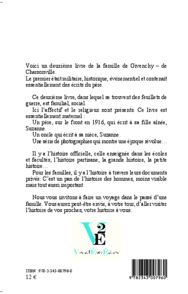 "Précieux souvenirs pour Suzanne" (9782343007960-back-cover)