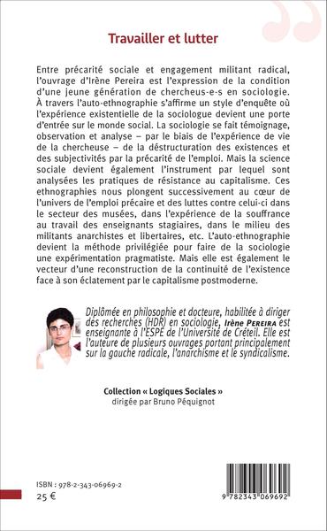 Travailler et lutter, Essais d'auto-ethnobiograhie (9782343069692-back-cover)