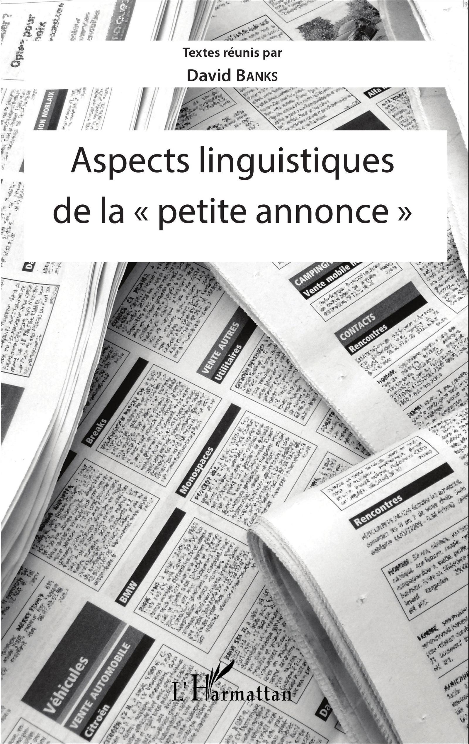 Aspects linguistiques de la "petite annonce" (9782343060217-front-cover)