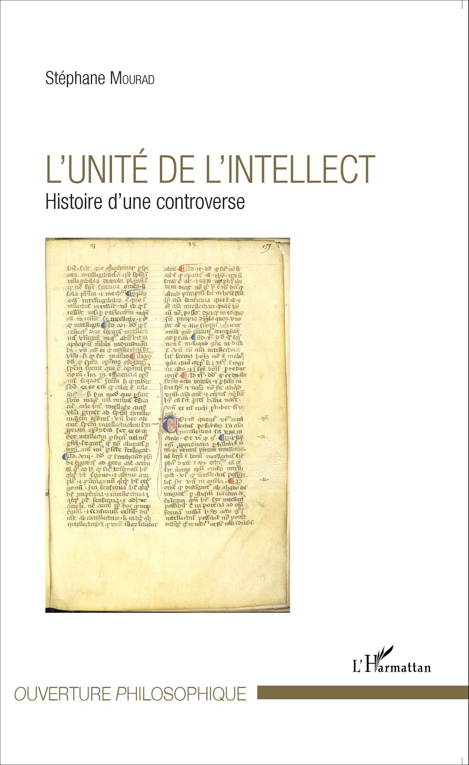 L'unité de l'intellect, Histoire d'une controverse (9782343071817-front-cover)