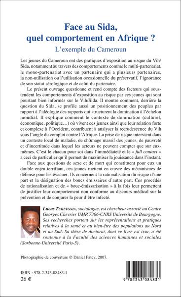 Face au Sida, quel comportement en Afrique ?, L'exemple du Cameroun (9782343084831-back-cover)