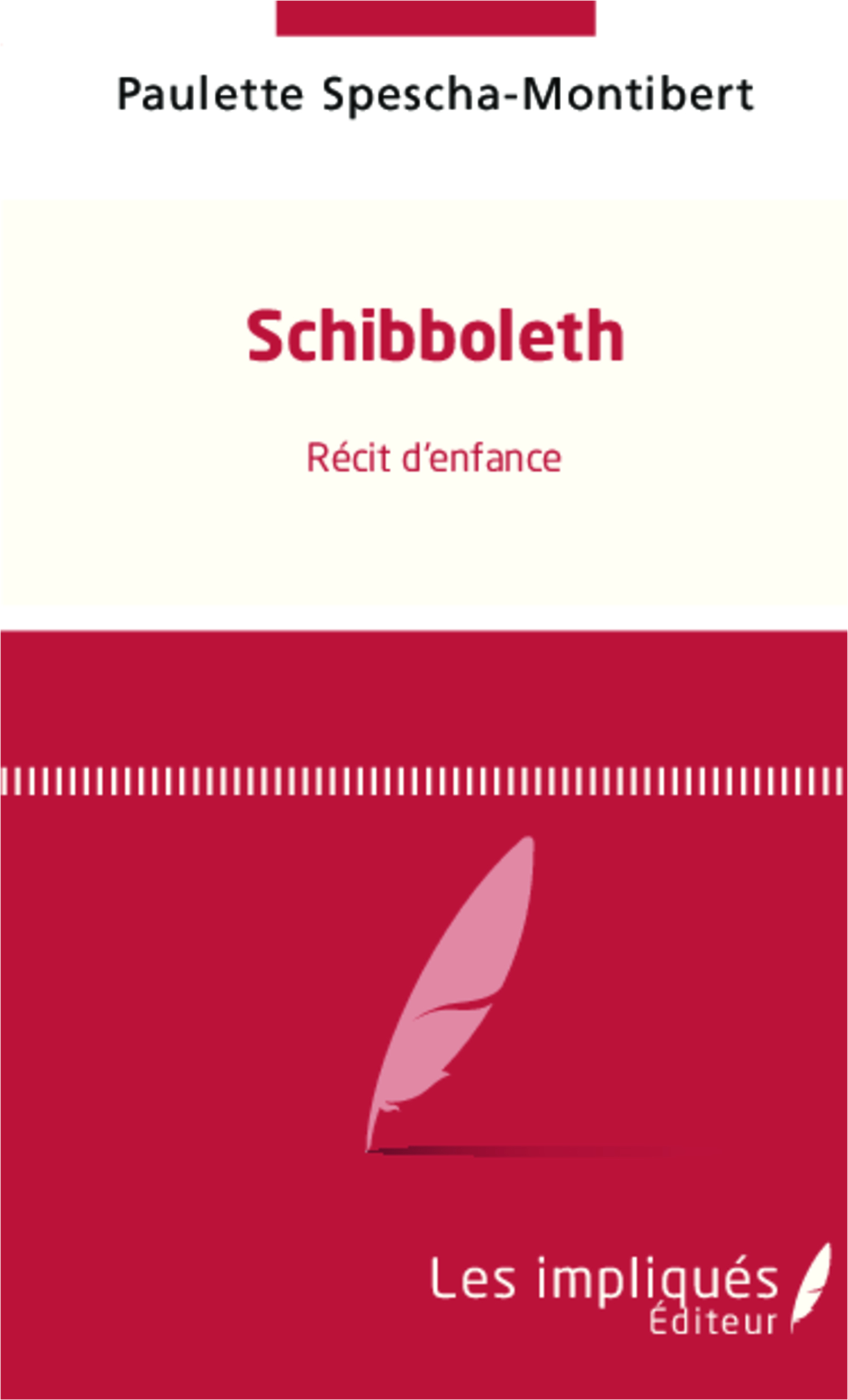 Schibboleth récit d'enfance (9782343039053-front-cover)