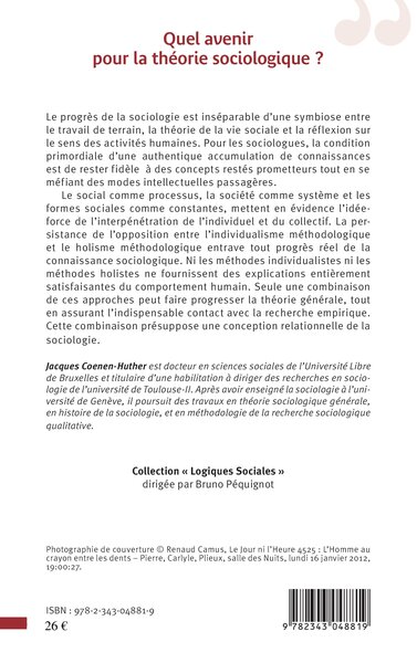 Quel avenir pour la théorie sociologique ? (9782343048819-back-cover)