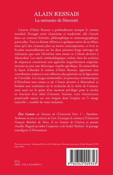 Alain Resnais, La mémoire de l'éternité (9782343009353-back-cover)
