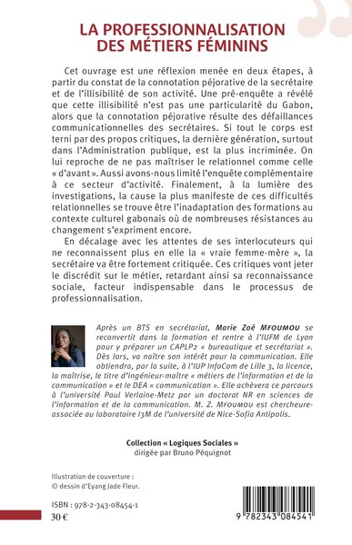 La professionnalisation des métiers féminins, L'exemple du secrétariat au Gabon (9782343084541-back-cover)