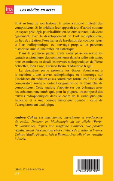 Les compositeurs et l'art radiophonique (9782343047089-back-cover)