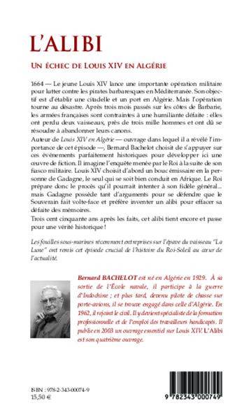 L'Alibi, Un échec de Louis XIV en Algérie (9782343000749-back-cover)