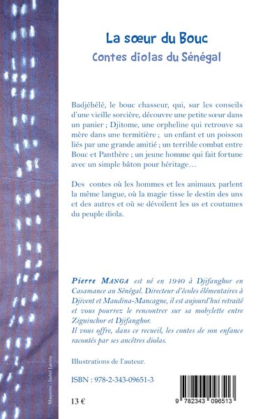 La soeur du bouc. Contes diolas du Sénégal (9782343096513-back-cover)
