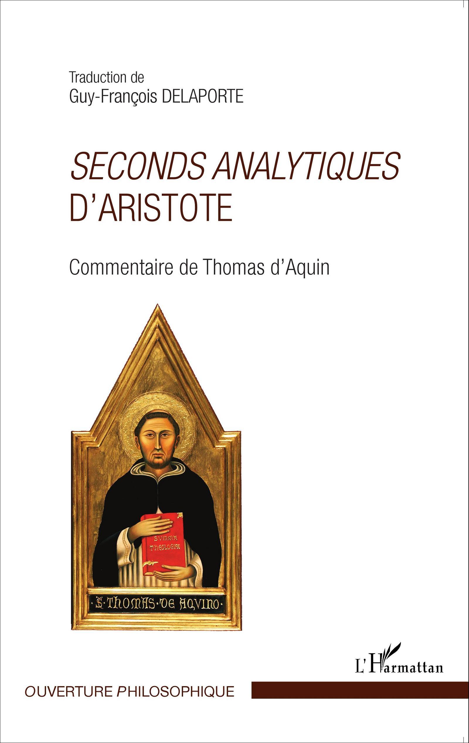 Seconds analytiques d'Aristote, Commentaire de Thomas d'Aquin (9782343048390-front-cover)