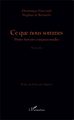 Ce que nous sommes, Petites histoires compassionnelles (9782343012124-front-cover)