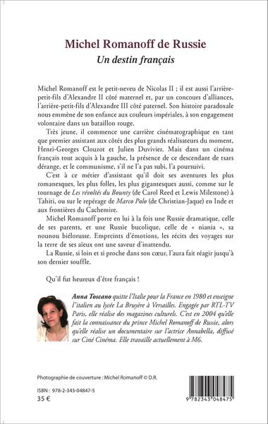 Michel Romanoff de Russie, Un destin français (9782343048475-back-cover)