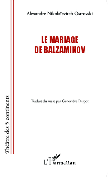 Le mariage de Balzaminov (9782343033433-front-cover)