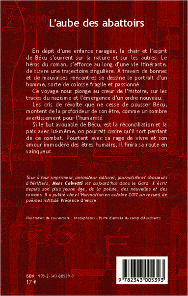 L'aube des abattoirs, Roman (9782343005393-back-cover)