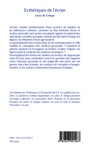 Esthétiques de l'écran, Lieux de l'image (9782343001067-back-cover)